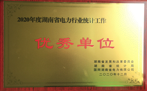 半岛在线体育网株洲航电分公司荣获“2020年度湖南省电力行业统计优秀单位”称号